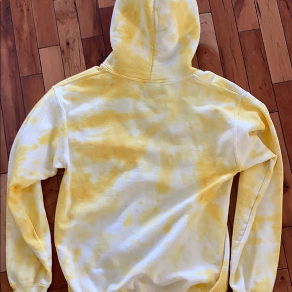 Tyed Custom Yellow Tie Dye Hoodie - Picture 2 of 2
